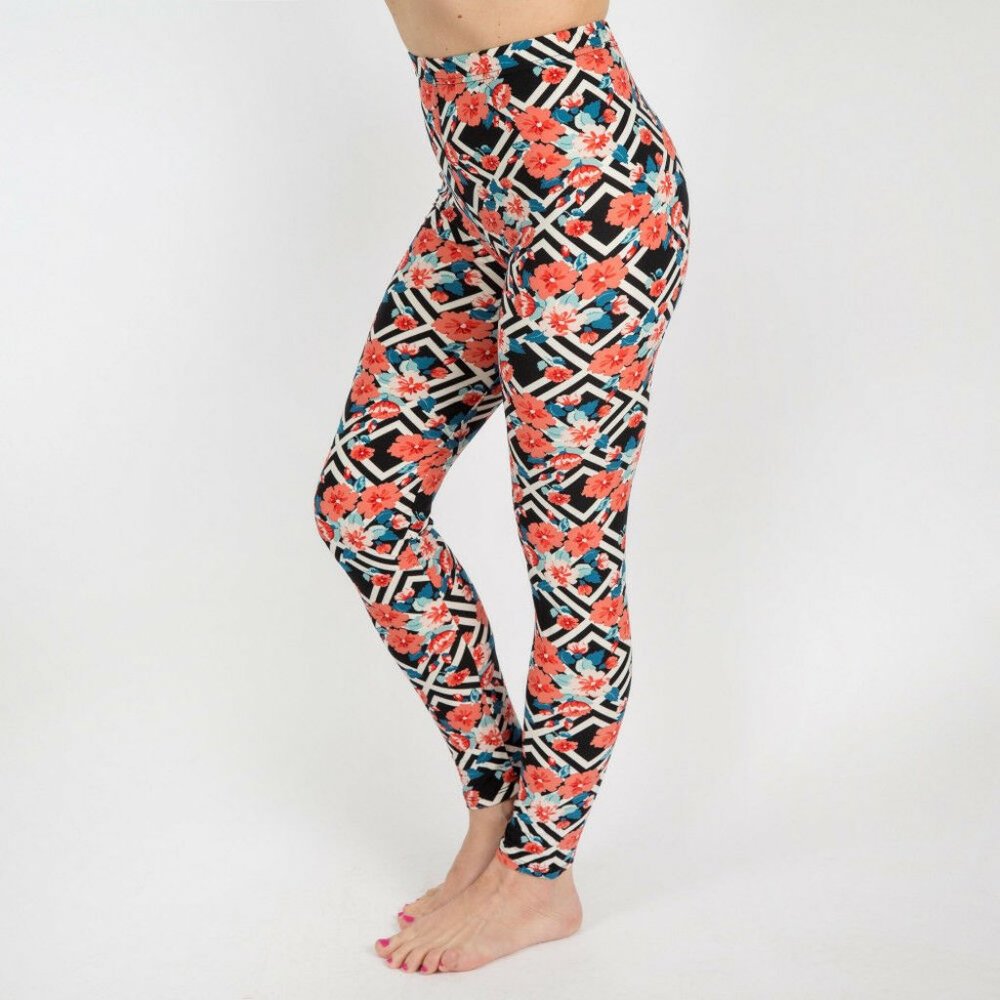 Super Soft Floral Leggings - Picture 2 of 3